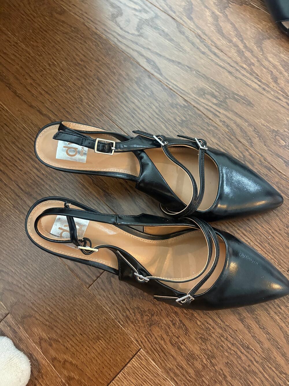 Dolce Vita Black Pointed-Toe Slingback Pumps Women's 9